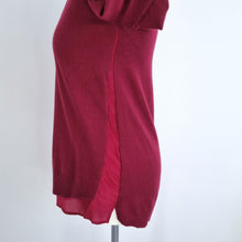 Load image into Gallery viewer, Comptoir des Cottoniers Jumper Maroon Red Layered Look Silk Cami Detail Medium
