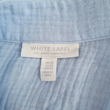 Load image into Gallery viewer, The White Company Smock Top Size 14 Muslin Light Blue Blouse 100% Organic Cotton
