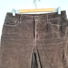 Load image into Gallery viewer, NYDJ Brown Corduroy Jeans Trousers Straight Leg  Size UK 14 Stretch Cotton
