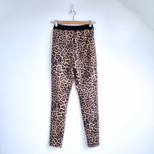 Load image into Gallery viewer, Zara Leopard Print Leggings Small Brown Black Animal Stretch Skinny Trousers
