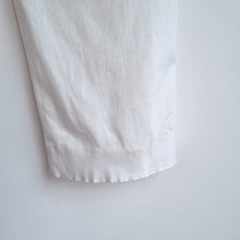 Load image into Gallery viewer, Celine Trousers White Cropped Size 42 UK 12/14 Chinos Cotton Stretch Work Slim
