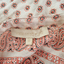 Load image into Gallery viewer, Vanessa Bruno Blouse Tunic UK 10 Paisley Print 100% Cotton Cream Red Top Boho
