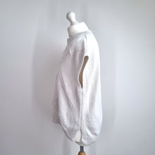 Load image into Gallery viewer, M&amp;S Knitted Tank Top Medium Ivory Cotton Blend Sleeveless Jumper Vest White
