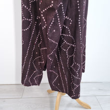 Load image into Gallery viewer, MyraMade Kaftan Dress Burgundy Silver Pendant Midi Cotton Boho Festival One Size
