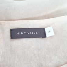 Load image into Gallery viewer, Mint Velvet Dress Chiffon Tunic Cream Embroidered Sequins Mini 3/4 Sleeves 16
