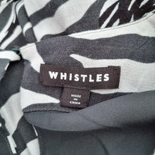 Load image into Gallery viewer, Whistles Dress Mini Animal Print Babydoll Smock Lined Grey Work Long Sleeves 8
