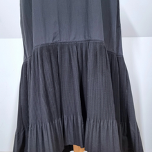 Load image into Gallery viewer, COS Midi Maxi Dress Pockets Black Pleated Tunic Cotton Sleeveless Lagenlook 14
