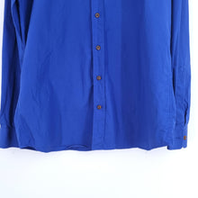 Load image into Gallery viewer, Vivienne Westwood Mens Shirt Royal Blue Long Sleeves Embroidered Logo Cotton 54
