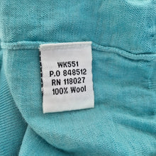 Load image into Gallery viewer, Boden 100% Wool Jumper UK 10 Aqua Ruffle Detail Fine Knit Sweater Turquoise Blue
