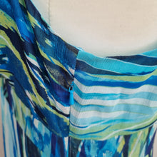 Load image into Gallery viewer, Per Una Maxi Dress 18 M&amp;S Strappy Turquoise Blue Chiffon Lined Handkerchief
