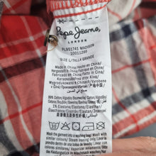 Load image into Gallery viewer, Pepe Jeans Shirt Dress Large Check Plaid Red Orange Tunic Long Sleeves Cotton
