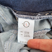 Load image into Gallery viewer, Melly&amp;Co Denim Joggers Made in Italy Jeans Adjustable Dark Blue Stretch Large 12
