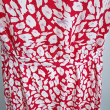 Load image into Gallery viewer, M&amp;S Dress Leopard Print UK 20 Hot Pink Mini Belted Animal Viscose Short Sleeves
