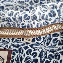 Load image into Gallery viewer, Mantaray Mens Shirt Floral Print XXL Navy Blue White Casual Hawaiian Long Sleeve
