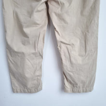 Load image into Gallery viewer, Fat Face Crop Chinos Lulworth Trousers UK 14 Beige Stretch Cotton Mid Rise
