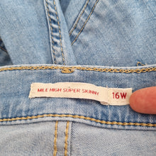 Load image into Gallery viewer, Levi&#39;s Jeans Mile High Super Skinny Light Blue Wash Stretch Plus Size 16W  W34

