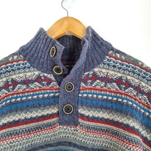 Load image into Gallery viewer, Mantaray Men&#39;s Jumper Fair Isle Pattern Wool Blend Chunky Knit Blue Pullover XL
