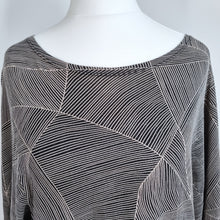 Load image into Gallery viewer, Gudrun Sjoden Blouse Top Small Dolman Sleeves Lyocell Geometric Print Jersey

