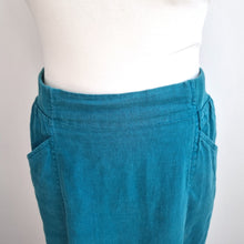 Load image into Gallery viewer, Seasalt Cornwall Skirt 100% Linen UK 10 Castle Garden Teal Blue Pockets Tulip
