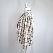 Load image into Gallery viewer, Vintage Heather Valley Blazer Jacket 16 Tartan Check Cotton Edinburgh Beige
