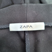 Load image into Gallery viewer, Zapa Leather Panel Leggings Black Biker Stretch Trousers XS Luxe Chic Genuine
