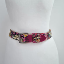 Load image into Gallery viewer, Vintage Ed Hardy Belt Y2K Genuine Leather Tiger Floral Waist Multicoloured Small
