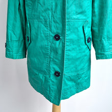 Load image into Gallery viewer, Per Una Stormwear Coat Rain Jacket M&amp;S Jade Green Lined Waterproof Hooded 10
