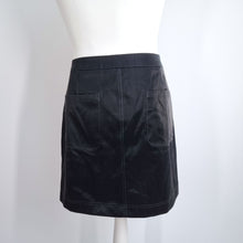 Load image into Gallery viewer, Oliver Bonas Mini Skirt Size 18 NEW Black Faux Snake Leather Pockets Lined Party
