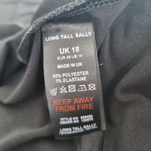 Load image into Gallery viewer, Long Tall Sally Skirt Maxi UK 18 Black Fit &amp; Flare Elasticated Waist Long Party

