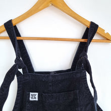 Load image into Gallery viewer, Lucy &amp; Yak Corduroy Dungarees XS Black Organic Cotton Overalls Stretch Jumpsuit
