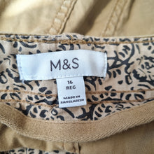 Load image into Gallery viewer, M&amp;S Cargo Trousers Beige UK 16 Reg Utility Jogger Combat Pants Chinos Stone
