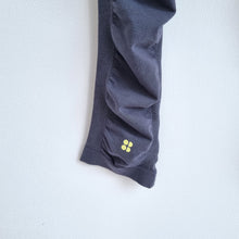 Load image into Gallery viewer, Sweaty Betty Leggings Grey Ruched Legs 7/8 Length Stretch Gym Cotton Blend Small
