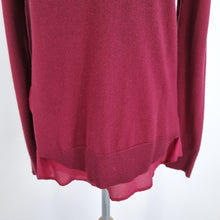 Load image into Gallery viewer, Comptoir des Cottoniers Jumper Maroon Red Layered Look Silk Cami Detail Medium
