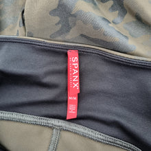 Load image into Gallery viewer, Spanx Leggings Camo Print Khaki Green High Waist Full Length Stretch Medium
