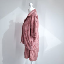 Load image into Gallery viewer, Nasty Gal Co-Ord Set Pink Towelling Shirt UK 8 Shorts UK 10 Loungewear Summer
