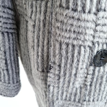 Load image into Gallery viewer, Kenzo Paris Coat Wool Mohair Grey Textured Peacoat Oversized Lined 8 10 12
