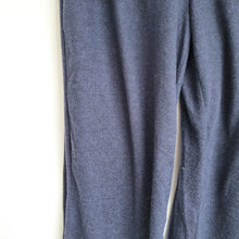 Load image into Gallery viewer, Long Tall Sally Trousers UK 16Soft Knit Wide Leg Flare Navy Blue  Pull On Lounge
