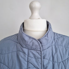 Load image into Gallery viewer, Next Quilted Padded Jacket UK 20 Light Blue 100% Cotton Coat Boxy Pockets Zip
