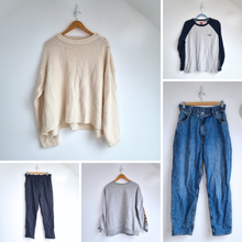 Load image into Gallery viewer, Bundle Clothes UK 14 XS 5 Pieces Ladies Superdry Linen Jeans Jumper Job Lot
