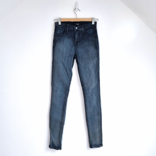 Load image into Gallery viewer, J Brand Skinny Jeans Maria Size W24 Dark Wash Blue Stretch Denim Drainpipe Mid
