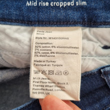 Load image into Gallery viewer, 2 Mih Paris Jeans Bundle 26 Mid Rise Cropped Slim Fit Dark Mid Wash Stretch
