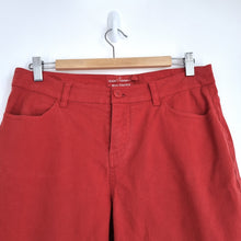 Load image into Gallery viewer, Seasalt Cornwall Albert Quay Crops Trousers Jeans Rust Red Capri Stretch Mid 12

