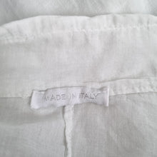 Load image into Gallery viewer, Made in Italy White Blouse Tunic One Size 100% Cotton Sheer Beach Coverup Top
