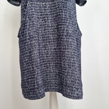 Load image into Gallery viewer, Mantaray Dress Tunic Mini Pockets UK 20 Navy Blue Short Sleeves Woven Lagenlook
