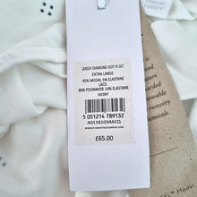 Load image into Gallery viewer, NEW White Company Pyjamas Set Trousers Cami Jersey Ivory Modal Lace Dot PJ XL
