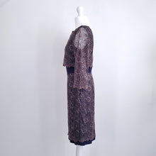 Load image into Gallery viewer, NEW Boden Lace Dress Occasion Cocktail Grey Navy Wedding Guest Lined Party 10 R
