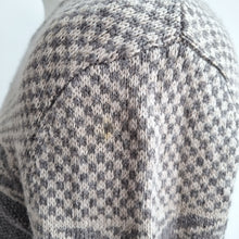 Load image into Gallery viewer, Sherpa Jumper Dress Fairisle Medium Merino Wool Alpaca Blend Knit Tunic Brown
