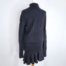 Load image into Gallery viewer, AllSaints Hava Jumper Dress Wool Cashmere Blend Black Roll Neck Knit Medium
