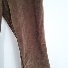 Load image into Gallery viewer, Cotton Traders Corduroy Trousers UK 16 Brown Elastic Waist Bootcut Flare High
