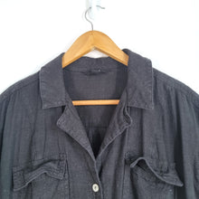 Load image into Gallery viewer, Next Black Boiler Suit Linen Blend UK 12 Cargo Utility Jumpsuit Belted Casual
